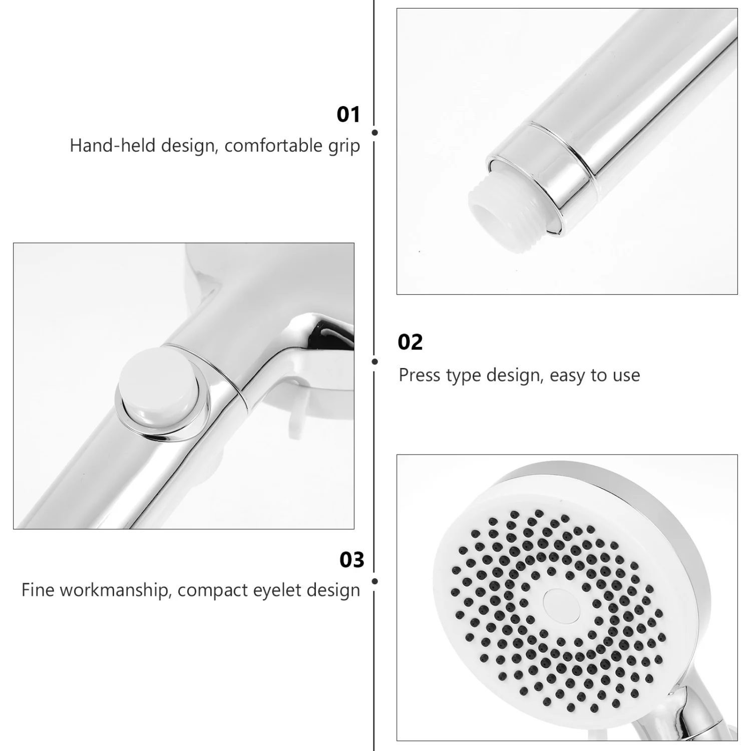 Handheld Pressure Boost Shower Nozzle Professional Bathroom Shower Sprinkler