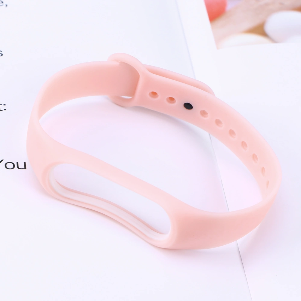 Fashion Replacement Silicone Wriststrap for Miband 3 Xiaomi 3 Smart Bracelet (Pink No. 10)