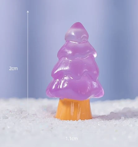 25Pcs Decorative Christmas Tree Miniature Christmas Trees Vivid Desktop Luminous Ornaments