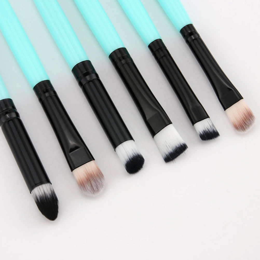 20PCS Eyeshadow Brushes Plastic Handle Eyelash Eyeliner Brush Set Portable Eye Makeup Kit (Green and Black)