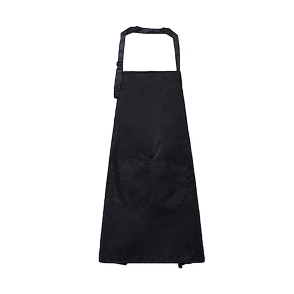 1 Pc Nordic Style Apron Oilproof and Dirt Proof Cleaning Apron Hanging Neck Apron Kitchen Cooking Pinafore (Black)