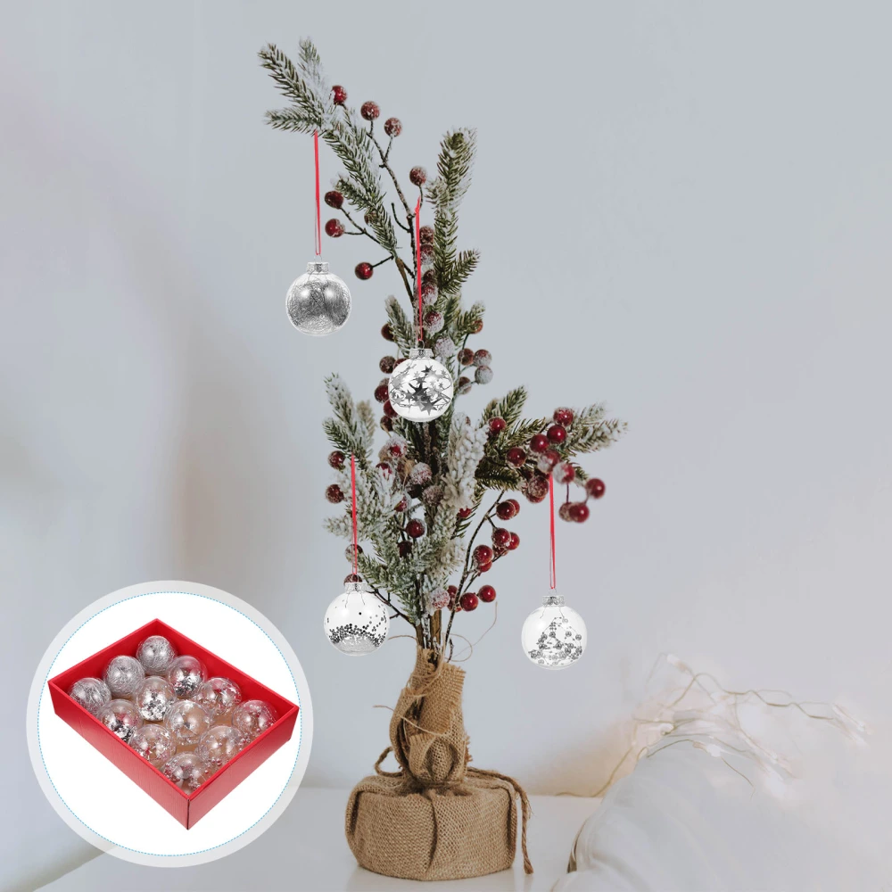 1 box of Christmas Tree Hanging Balls Decorative Balls Tree Pendants Xmas Supply