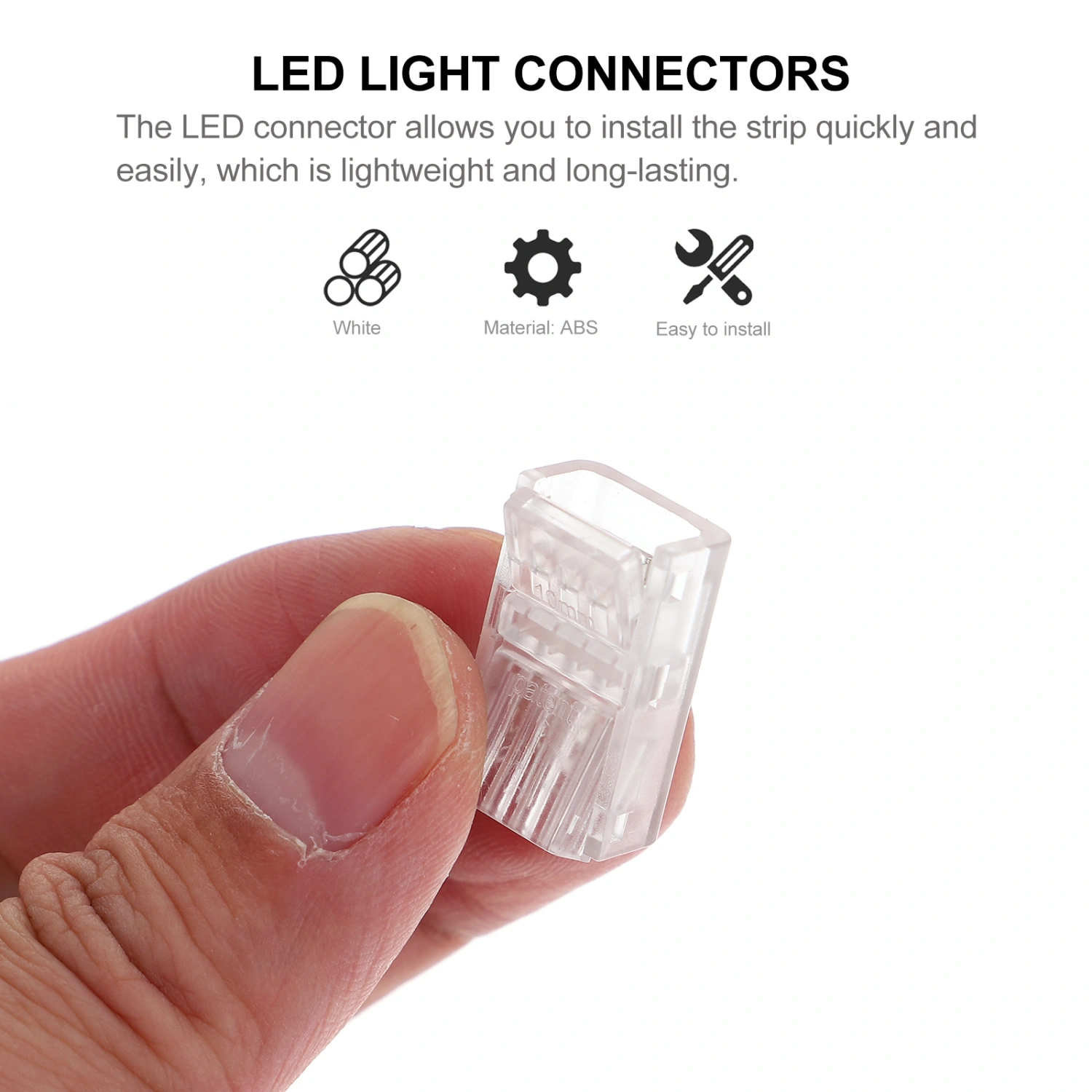 10pcs Solderless LED Strip Connector 4 Pin 10mm RGB LED Strip Connectors