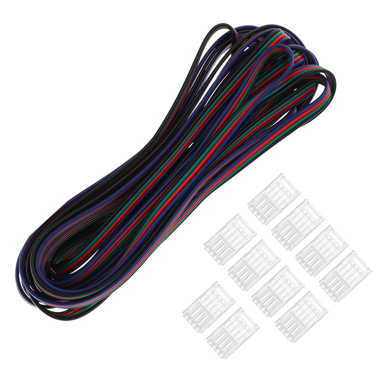 10pcs Solderless LED Strip Connector 4 Pin 10mm RGB LED Strip Connectors