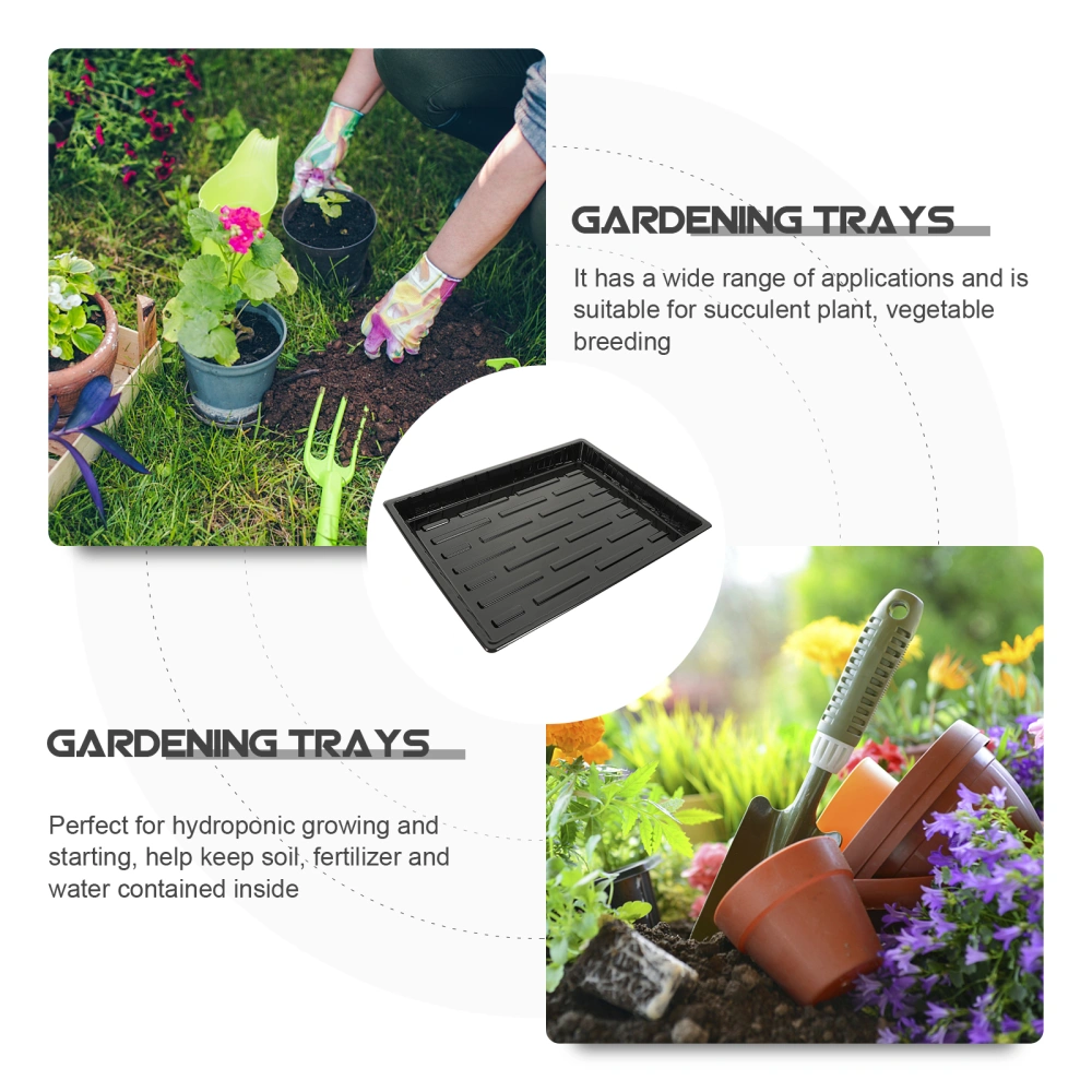 5pcs Garden Growing Trays Without Drain Holes Plastic Plant Trays Sprouting Trays