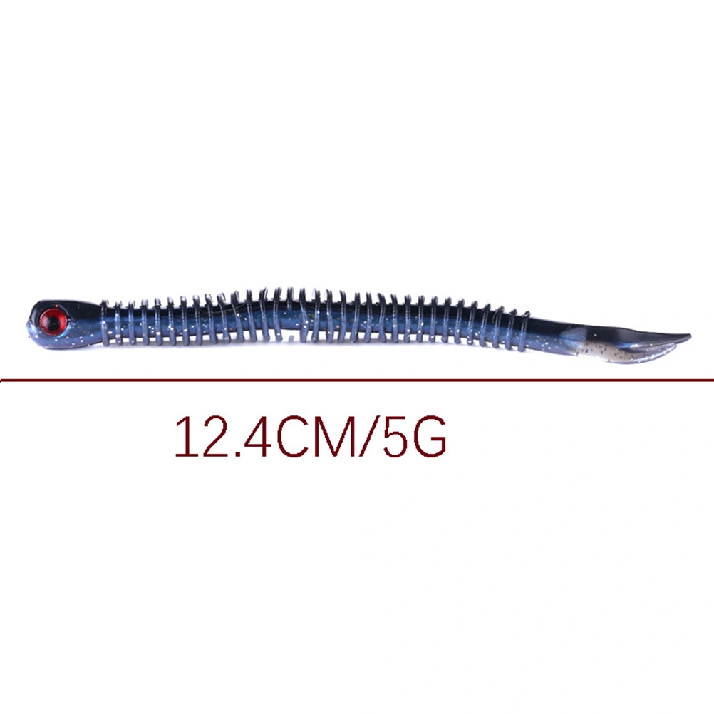 8PCS 12.4CM  Length Fishing Bait Suit Lifelike Sandworm Fishing Lures Simulated Baits Fake Fishing Lures for Outdoor Fishing Use