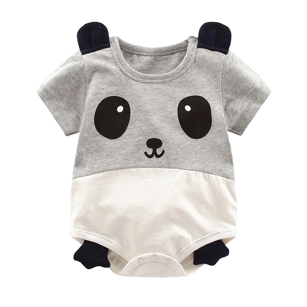 Panda Design Baby Crawl Suit Short Sleeve Cotton Body Suit Baby Romper for Baby Use 73 Yrad Suitable for Height Under 68cm