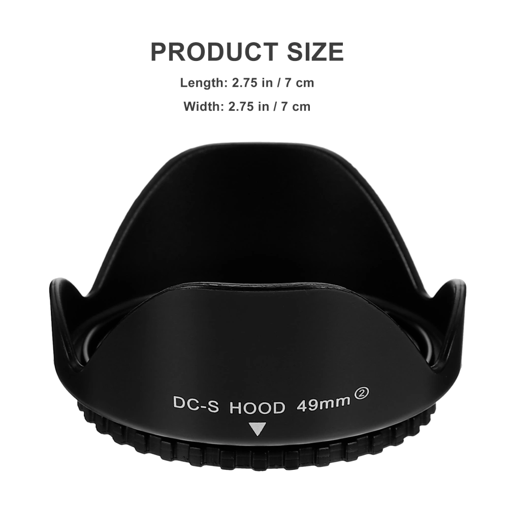 Lens Hood Camera Lens Sun Cover Plastic Lens Guard Protector Photography Supply