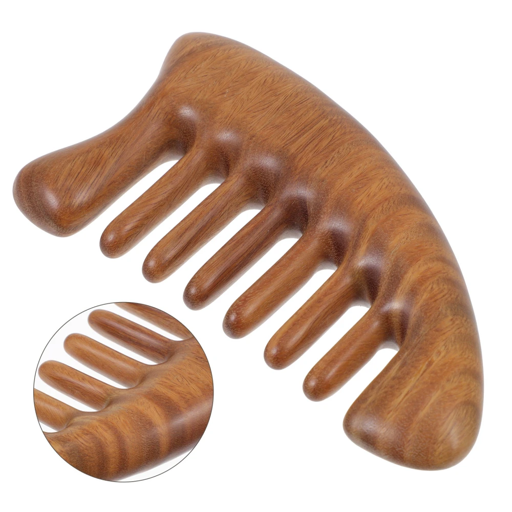 1pc Green Sandalwood Massage Comb Meridians Massage Comb (Assorted Color)