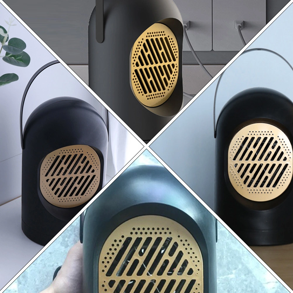 Black Mini Home Heater Radiator Warmer Electric Air Heater Warm Fan (EU Plug)