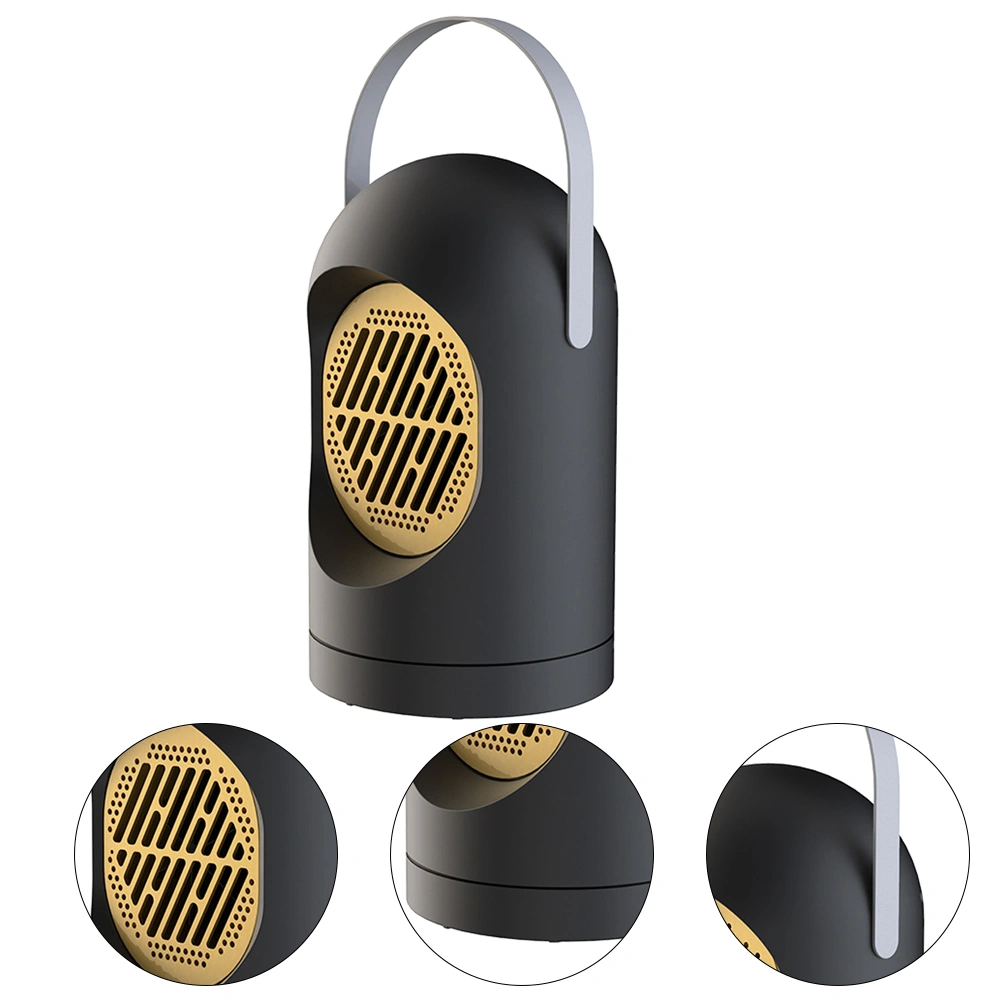 Black Mini Home Heater Radiator Warmer Electric Air Heater Warm Fan (EU Plug)