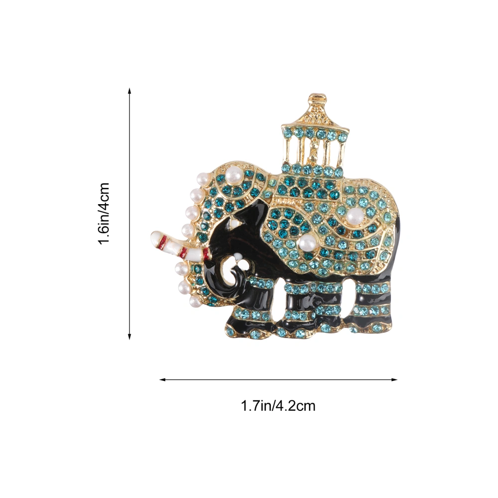 1Pc Elephant Shaped Brooch Rhinestone Suit Brooch Fashion Clothing Accessory