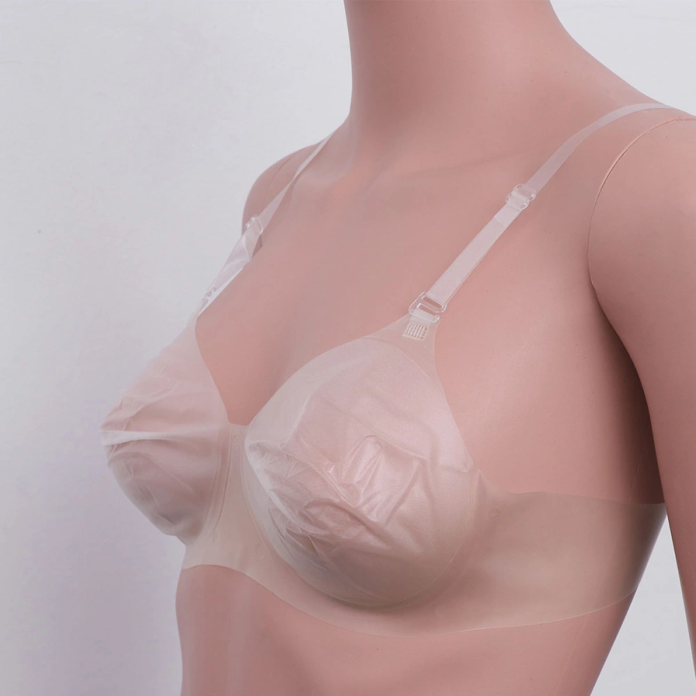 Women Sexy Transparent Invisible Bra Ultra-thin Perspective Bra Disposable Push Up Bra for Party Dress Wear (36/80B)