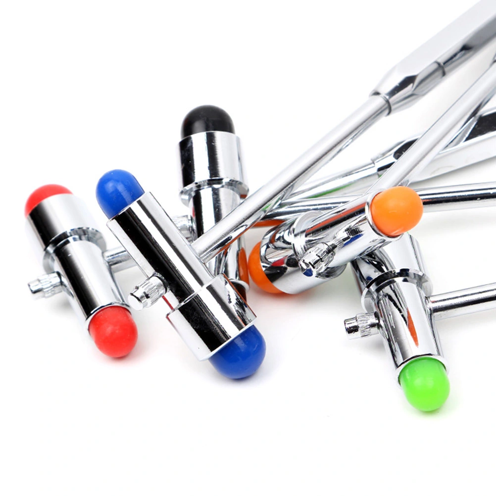 Multifunction Double-headed Plexor T-Shaped Reflex Hammer Diagnosis and Testing Hammers with Needle and Brush (Blue)