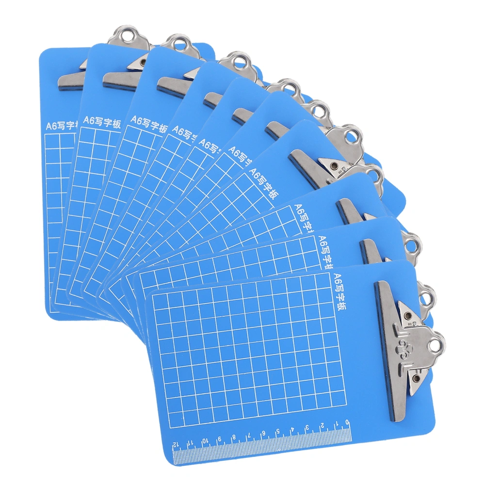 10Pcs Plastic Clipboards Clip Boards with Ruler Measurement A6 File Holder