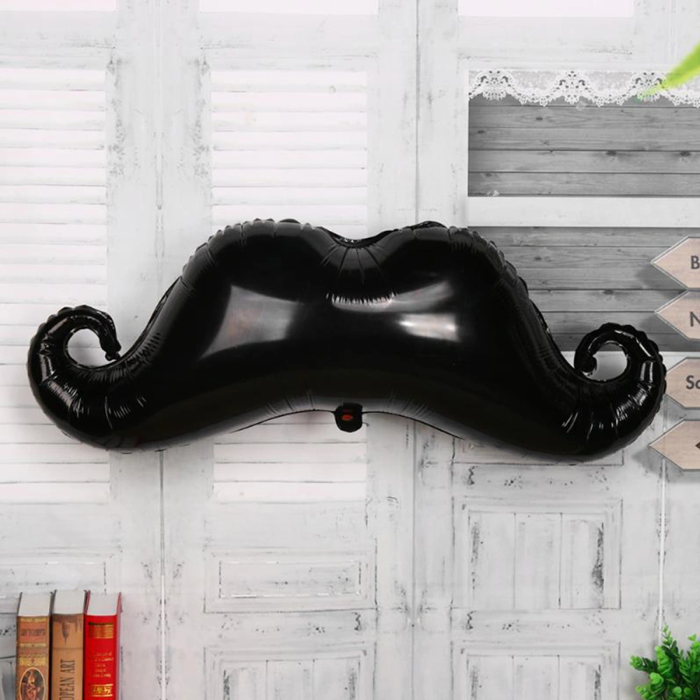 3pcs Creative Mustache Shaped Aluminum Film Balloon for Party Birthday Decoraion Supplies (Black)