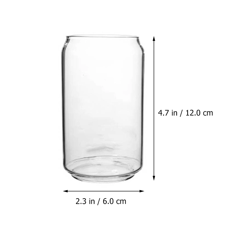 Ring-pull Can Shaped Glass Cup Transparent Water Mug Practical Beer Mugs
