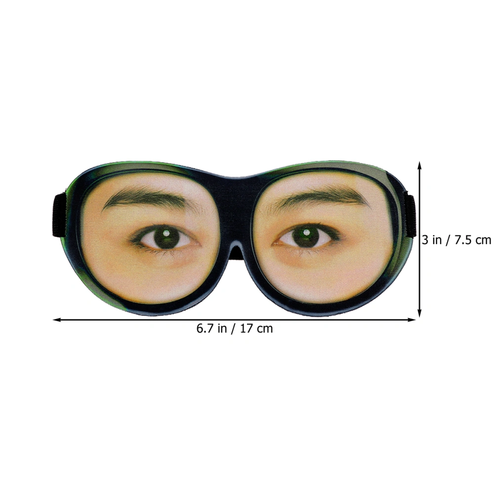 3D Funny Glasses Eye Eyeshade Spoof Stereoscopic Sleeping Eyeshade for Trip Home Travel Outdoor Pretend to be Gentle Pattern