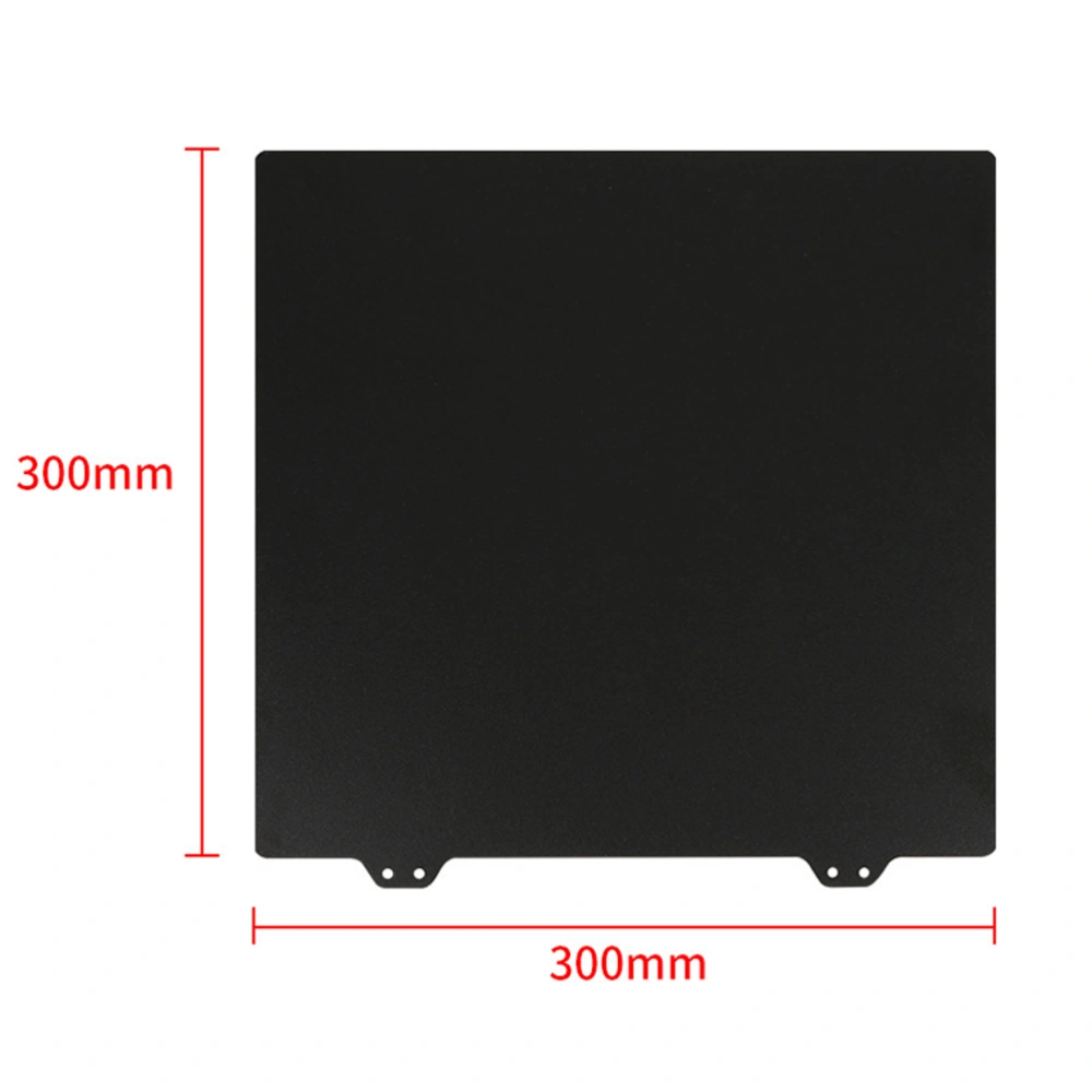 300MM 3D Printer Heated Bed 3D Printer Powder Steel Plate Platform Removable 3D Printer Surface (Black)