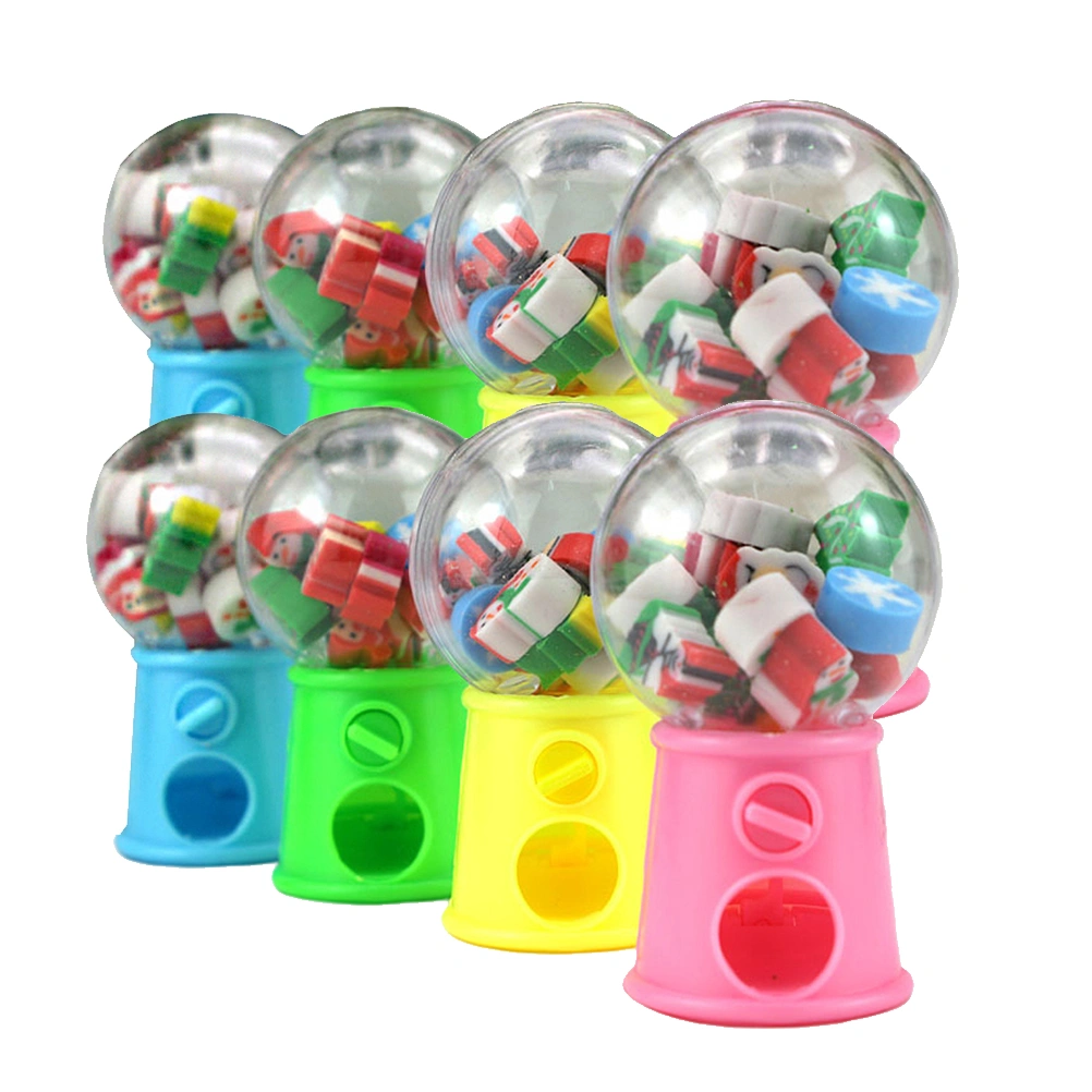 8Pcs Christmas Eraser Design of Christmas Tree Snowman Santa Claus Snowflake Shape Kids Gifts School Stationery(Random Color)