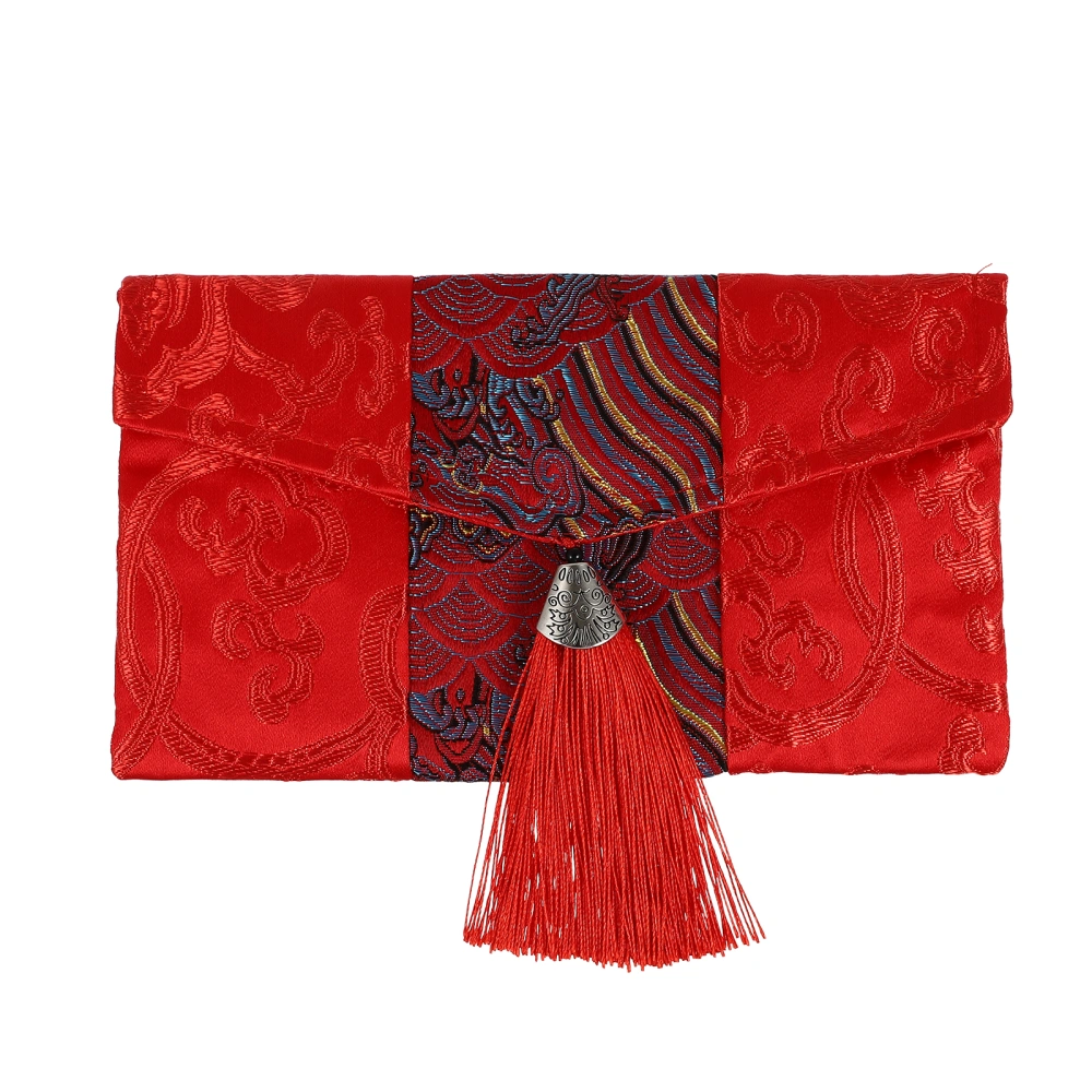 Cloth Red Envelope Chinese Style Tassel Red Packet Money Bag for New Year Wedding