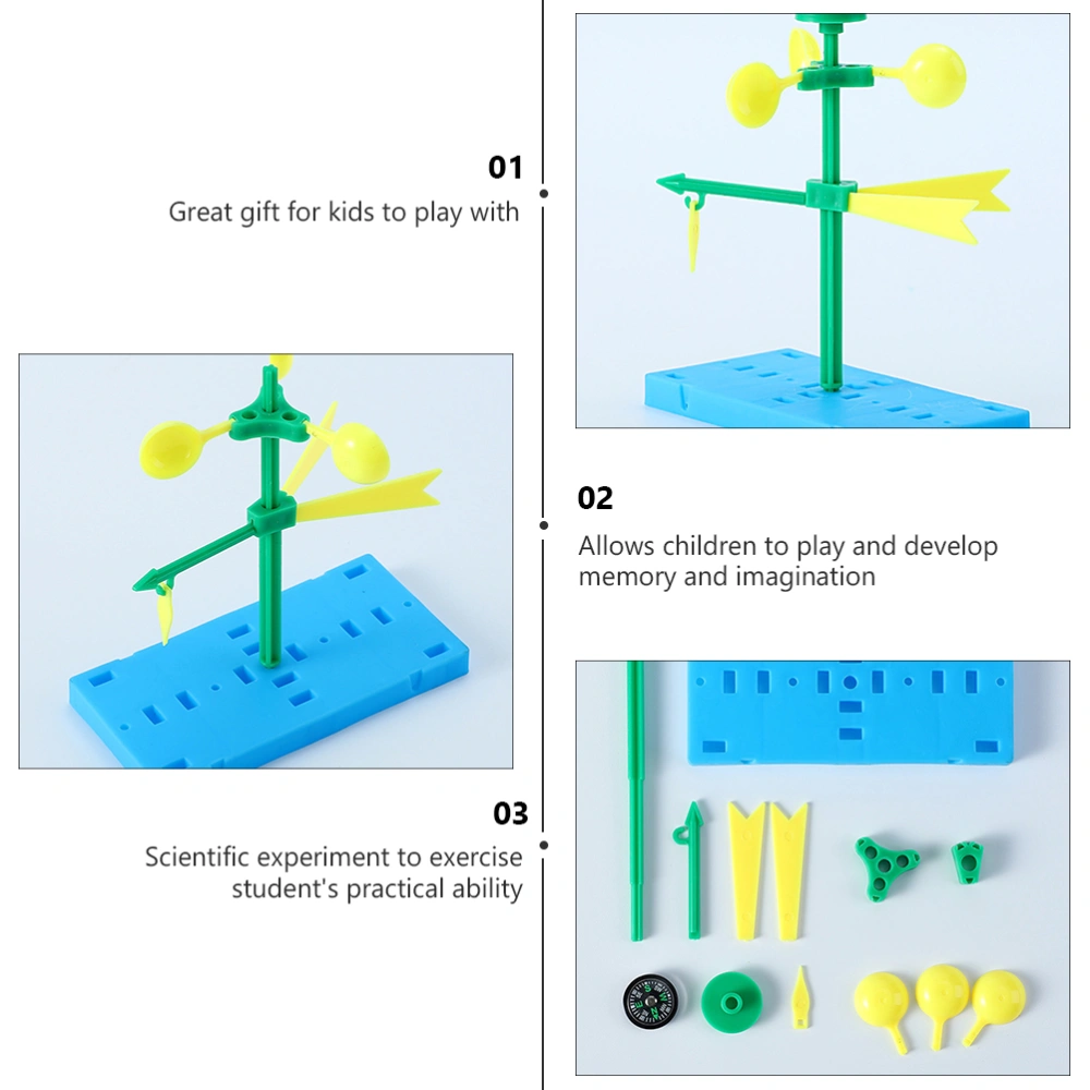 2 Sets DIY Wind Vane Plastic DIY Scientific Toy Children Educational Gift