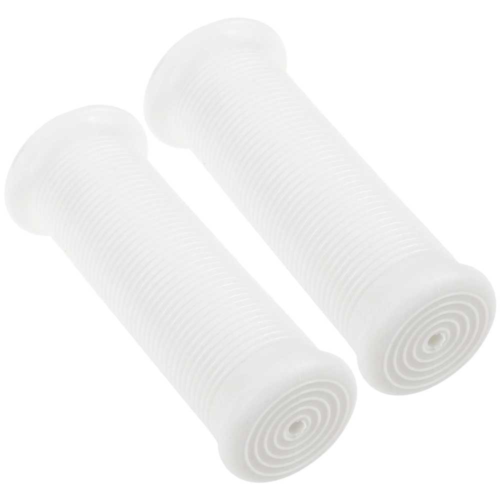 1 Pair Motorcycle TPU Vintage Handlebar Cover Universal Thread Bike Grips Non-Slip Handlebar Grips White 25/28MM