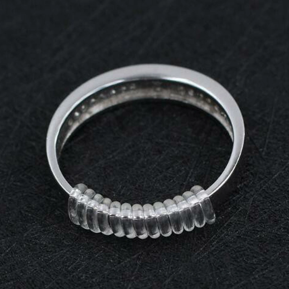 8 Pcs Transparent Spring Coil Keychain Cellphone Cord Adjustable Key Extender Ring Rope 1.2x3.6x100mm