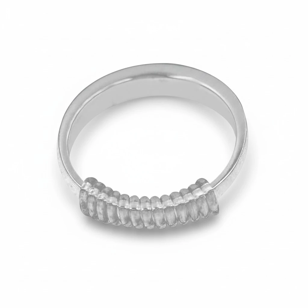 8 Pcs Transparent Spring Coil Keychain Cellphone Cord Adjustable Key Extender Ring Rope 1.2x3.6x100mm