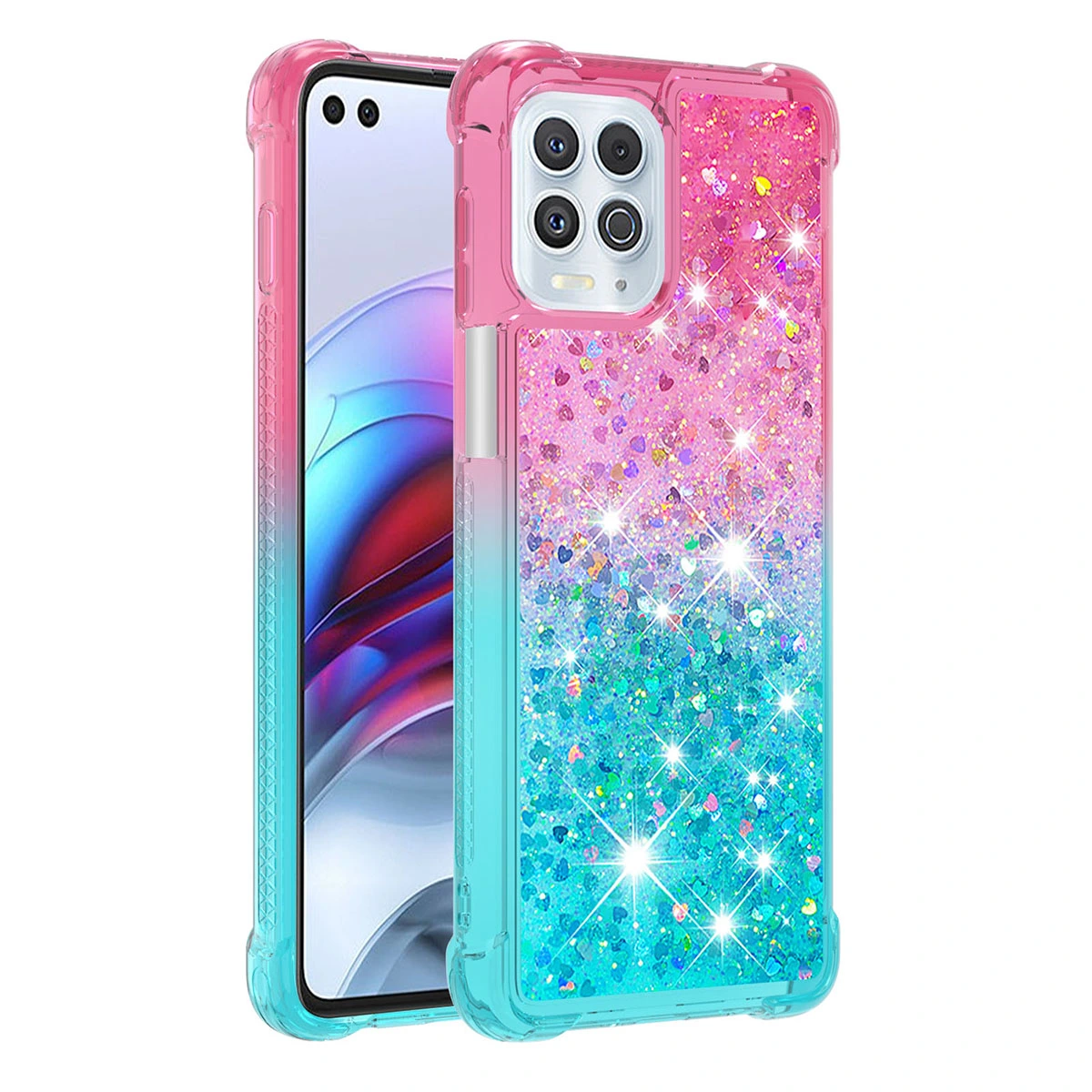 Phone Protective Cover Phone Glitter Quicksand Shell Compatible with Edge S