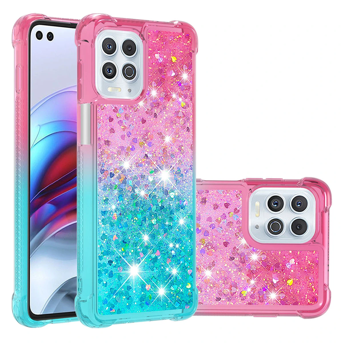 Phone Protective Cover Phone Glitter Quicksand Shell Compatible with Edge S
