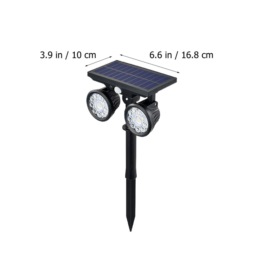 1Pc Human Body Induction Lamp Waterproof Solar Light Garden Aisle Lamp (Black)