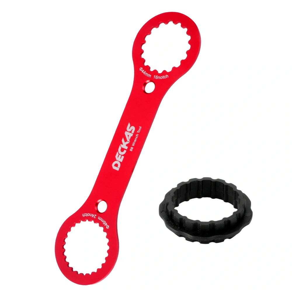 1Pc Professional Aluminum DUB/ Tl-fc32 25 24 Multi-function BB Wrench Tool (Black Red)