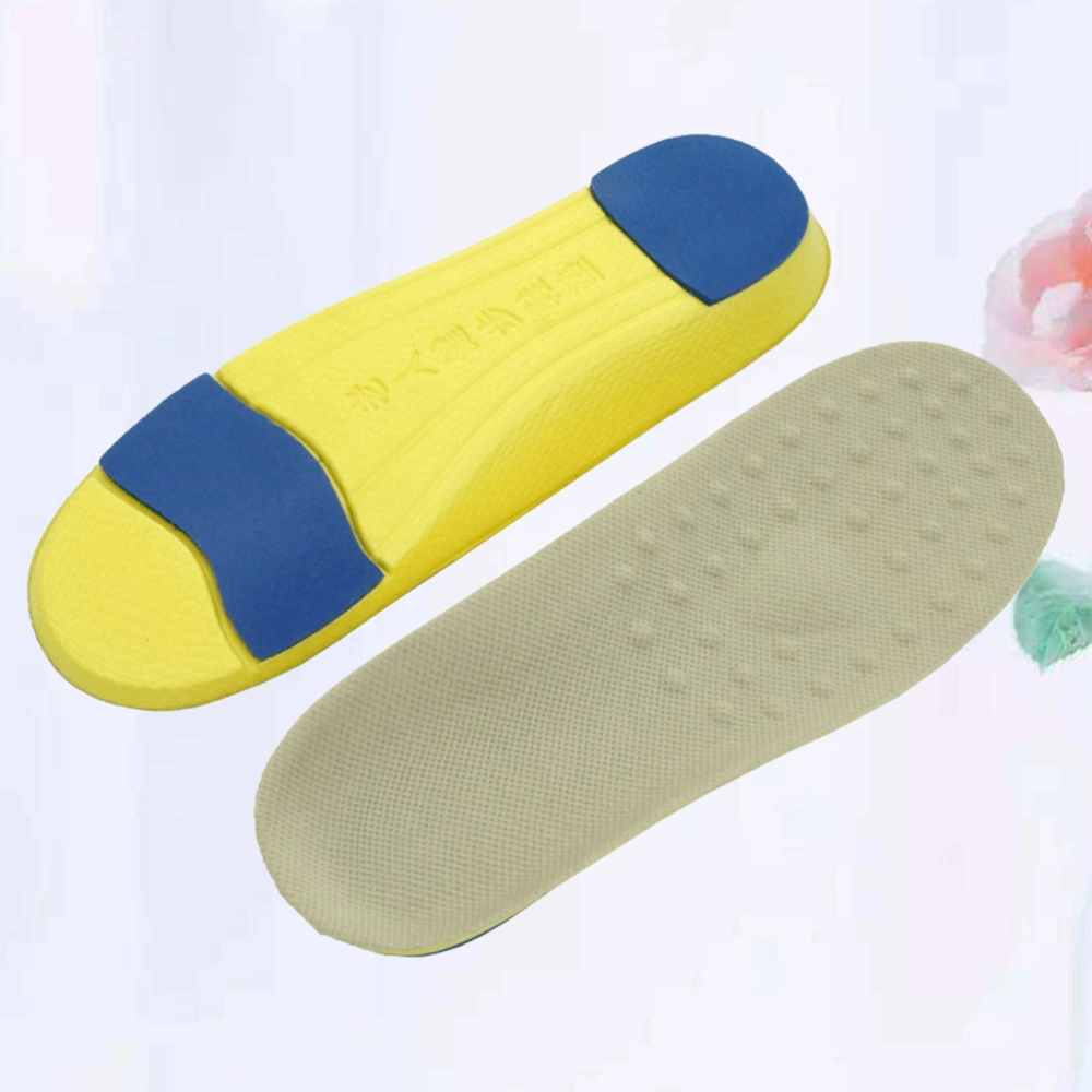 1 Pair of Anti-Skid Insoles Sports Shoes Pads Elder Foot Pad Sweat Absorption Shoes Cushion Size 44-45 Random Color