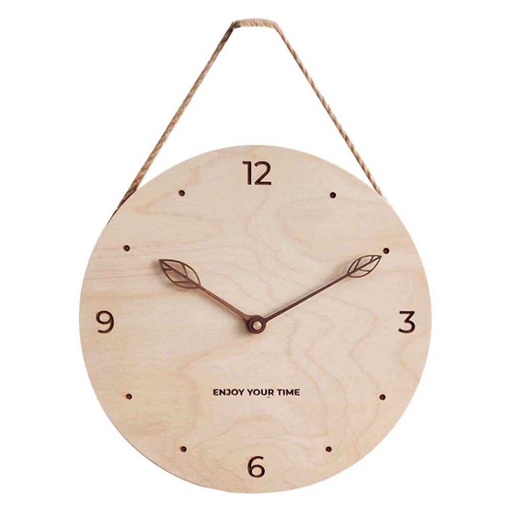 1Pc Creative Clock Decoration Nordic Style Wood Clock Household Hanging Clock