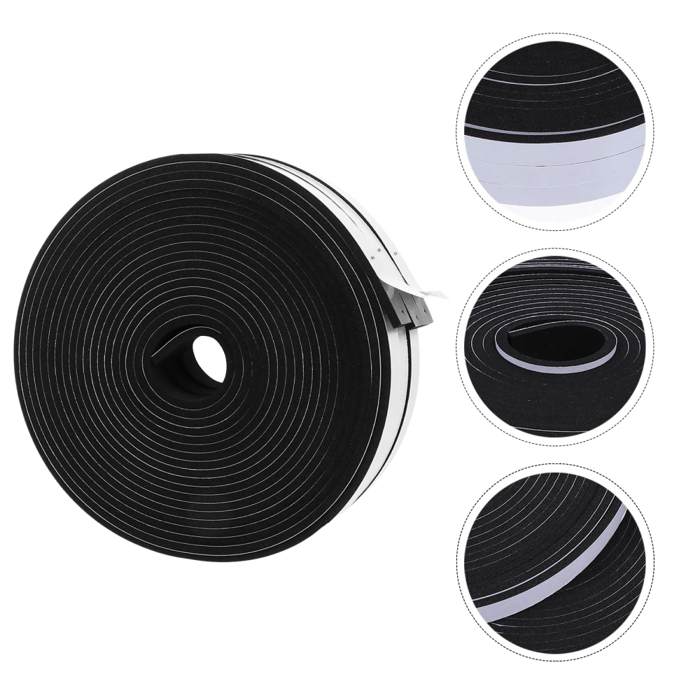 1 Set 3pcs Dustproof Self-adhesive Seal Strip for Doors and Windows (Black)