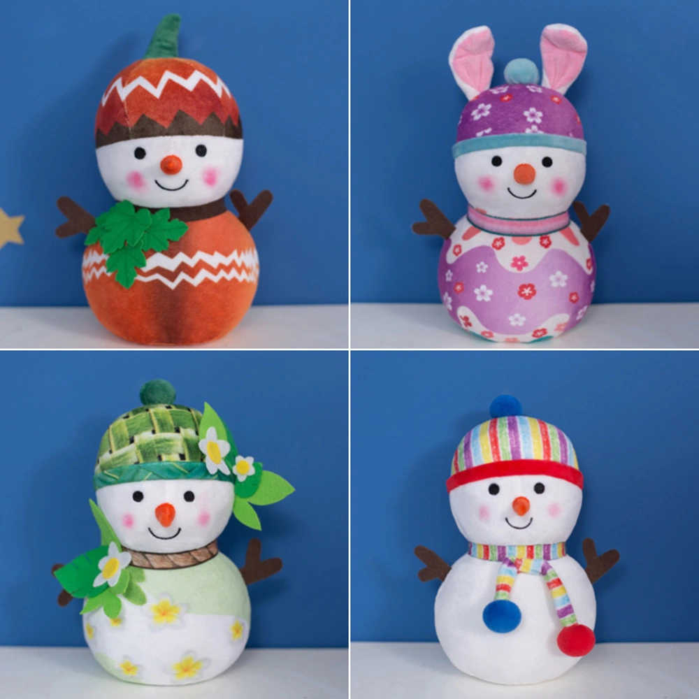 1pc Snowman Doll Christmas Decoration Festive Ornaments Party Favors for Home Shop Office (Summer)