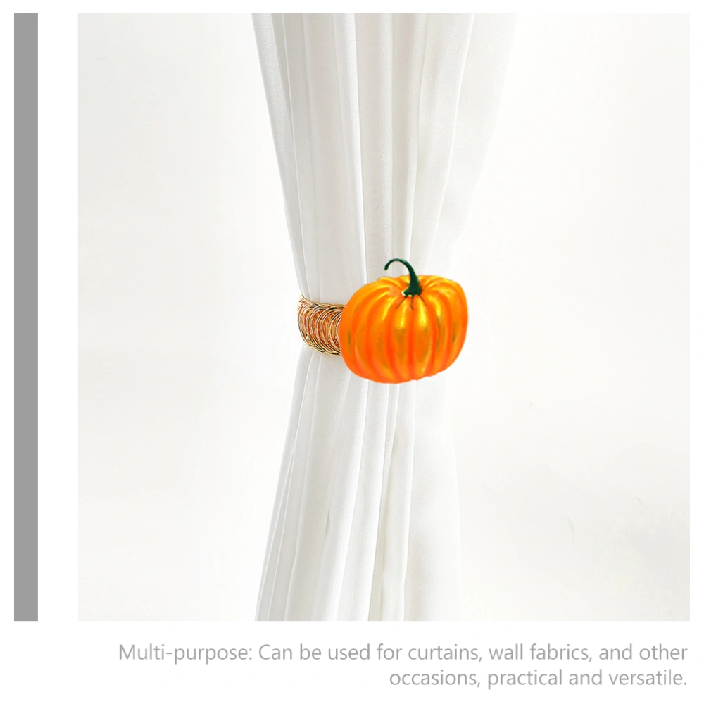 2pcs Curtain Tiebacks Pumpkin Curtain Ties Thanksgiving Curtain Holders Spring Curtain Holdback