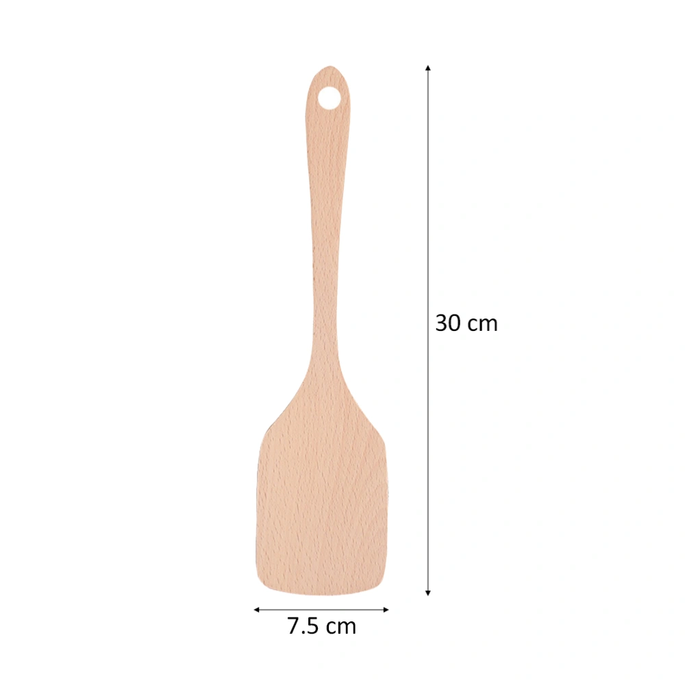 3pcs Wooden Turner Set Spatula Set Uncoated Durable Wood Utensil Set with Ergonomic Long Handles