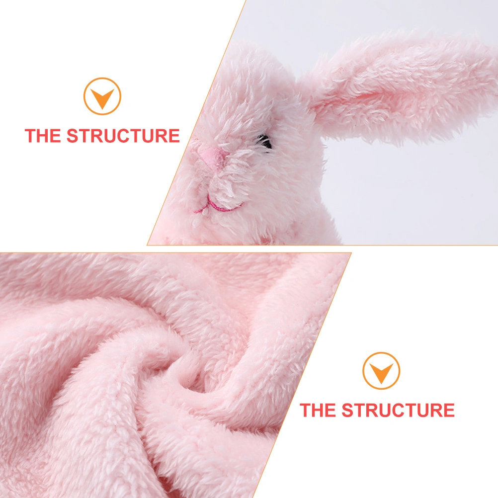 Pink Bunny Baby Soothing Plush Towel Security Blankets Infant Comforting Towel