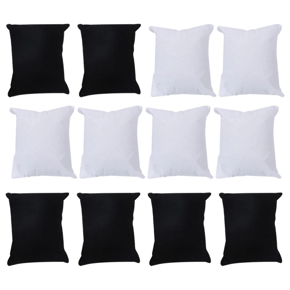 20pcs Watch Pillows Jewelry Display Pillows Elegant Bracelet Pillows (Black White)