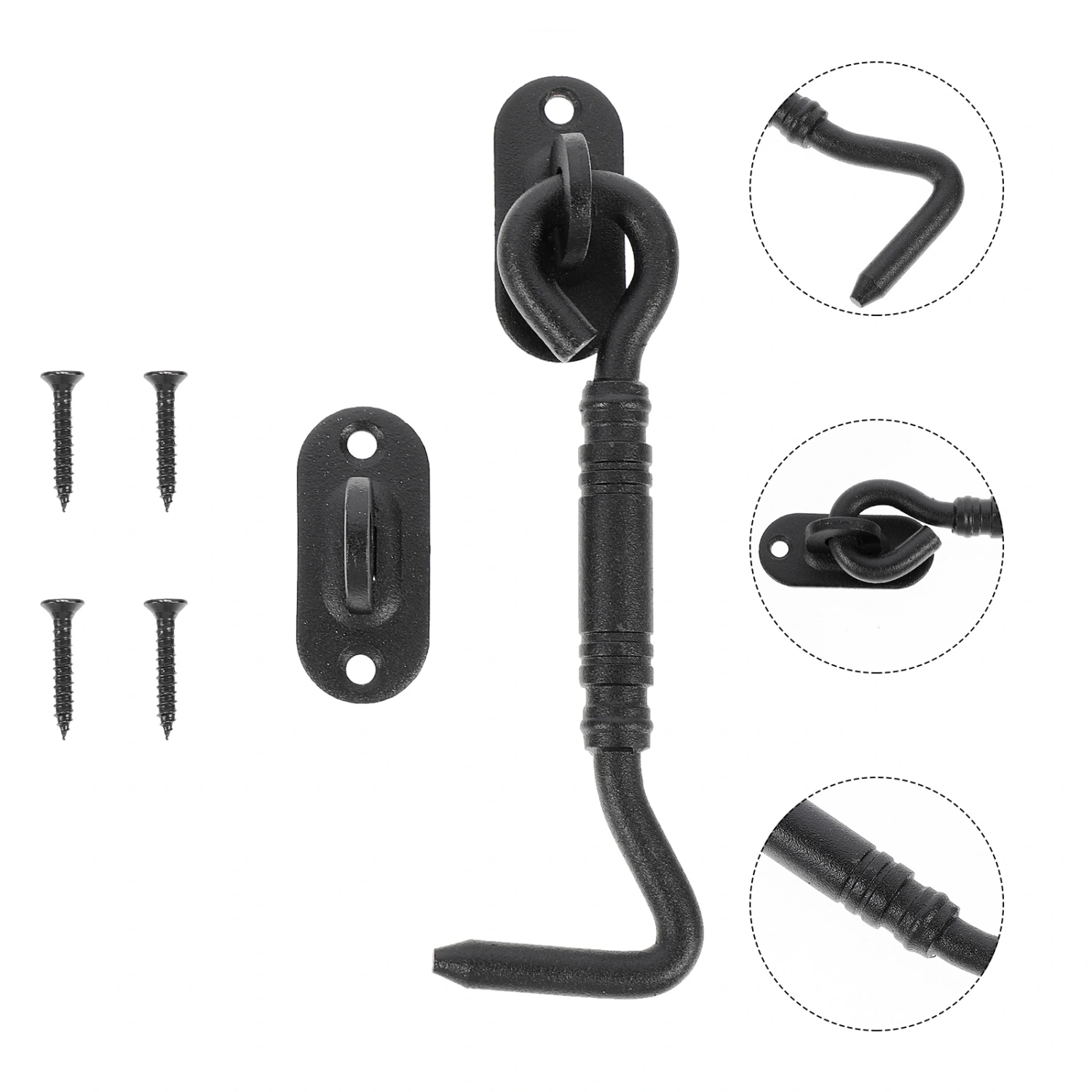 1 Set Barn Door Latch Barn Door Lock Heavy Duty Stainless Steel Gate Latch