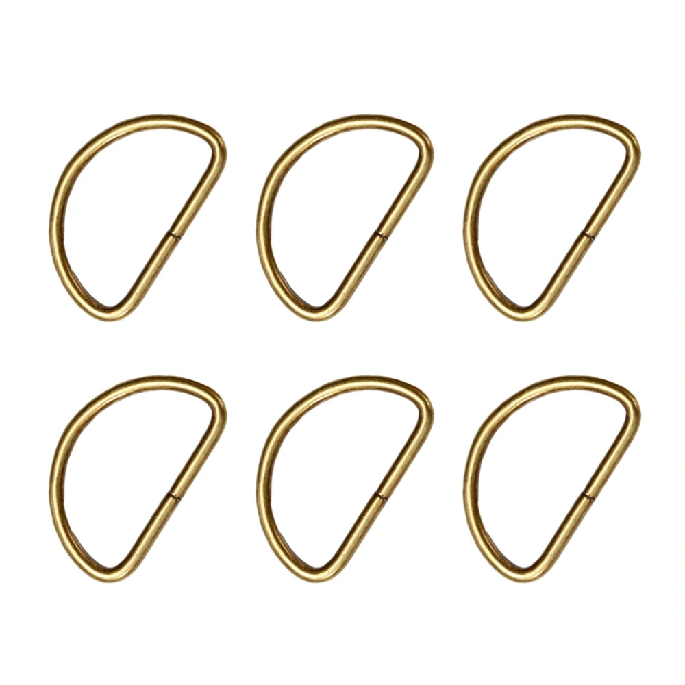 100PCS Metal Shoulder Strap D Ring Multipurpose Bag Webbing Ring Accessories for Luggage Clothes Backpack Belt (Bronze)