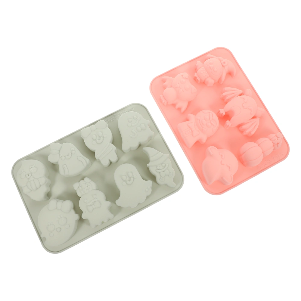 2Pcs Halloween Shaped Baking Mold Chocolate Mold Silicone Mould Cake Mold