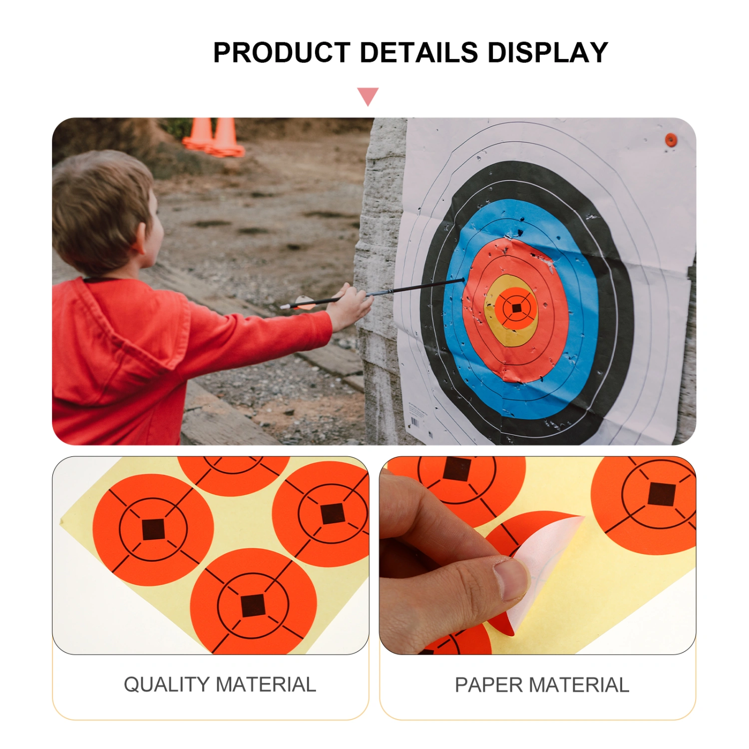 25 Sheets Shooting Target Paper Archery Training Aim Paper Portable Shooting Target Sticker