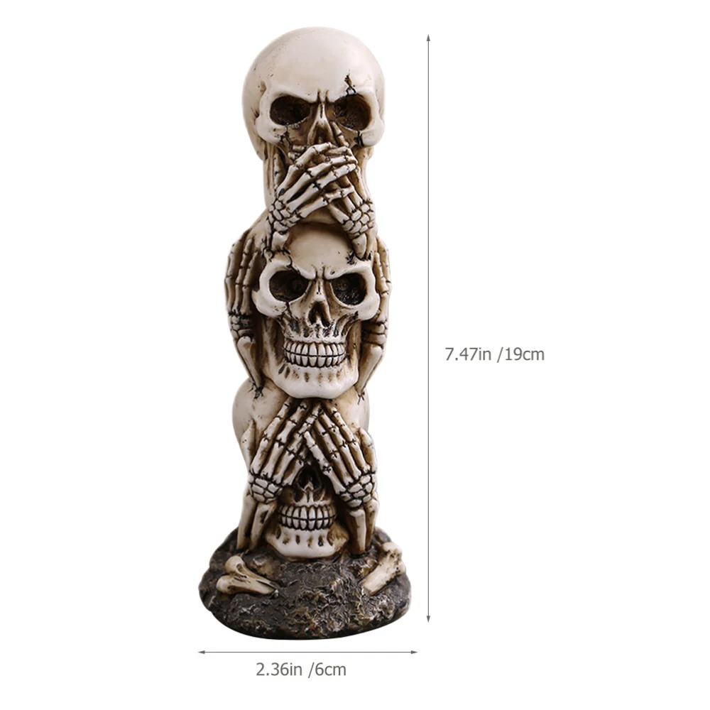 Goth Skull Adornment Haunted House Skull Ornament Simulation Skull Model