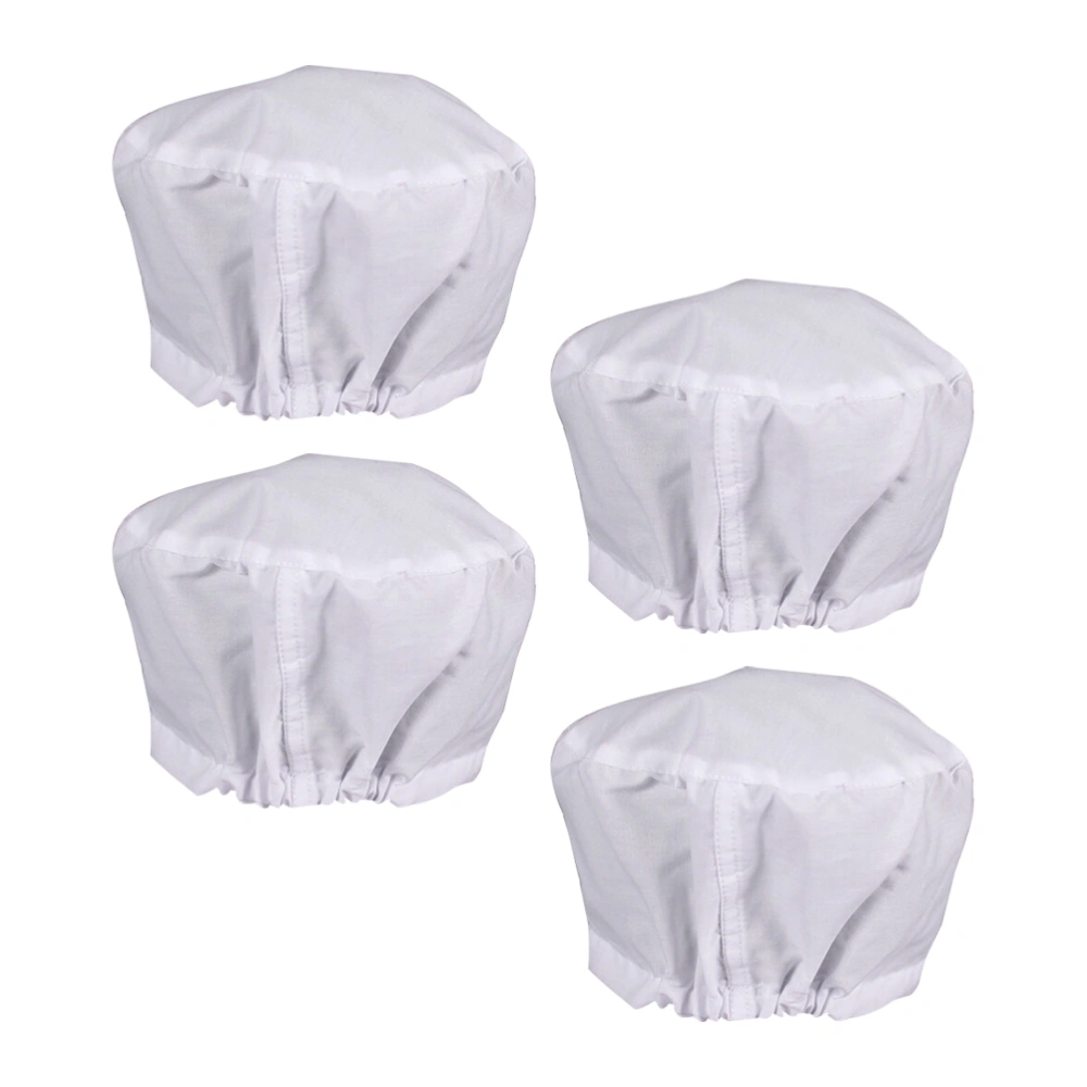 4pcs Dorctor Nurse Cotton Nurse Hat Doctor Hat Dustproof Workshop Practical Working for Daily Use (White, Average Size)