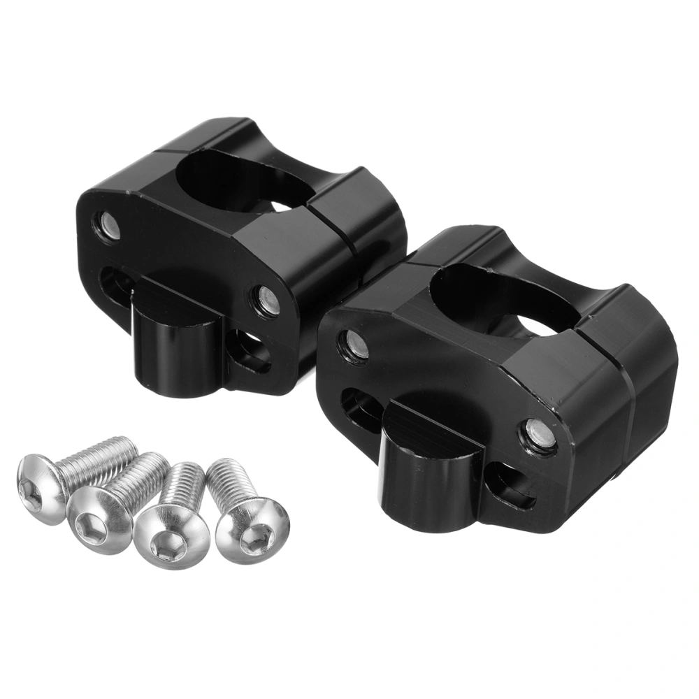 One Pair 7/8 inch To 1 1/8 inch Handle Bar Mounts Clamps Adapters for Dirt Bike ATV (Black)