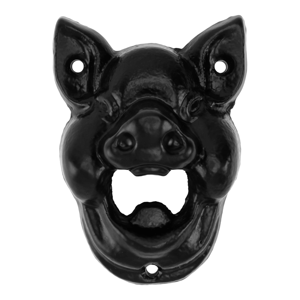 1PC Wall-mounted Bottle Opener Iron Pig Head Wine Beer Bottle Opener for Bar