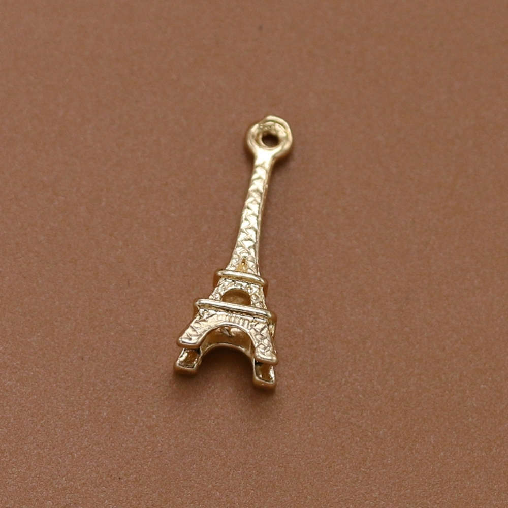 20pcs Iron Tower Pendants Alloy Charms DIY Jewelry Making Accessory for Necklace Bracelet (Golden)